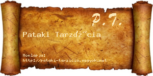 Pataki Tarzícia névjegykártya